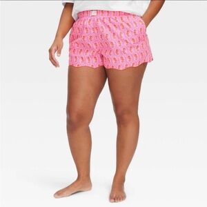 NWT Roller Rabbit x Target Pink Seahorse Patterned Boxer pj Shorts - SML